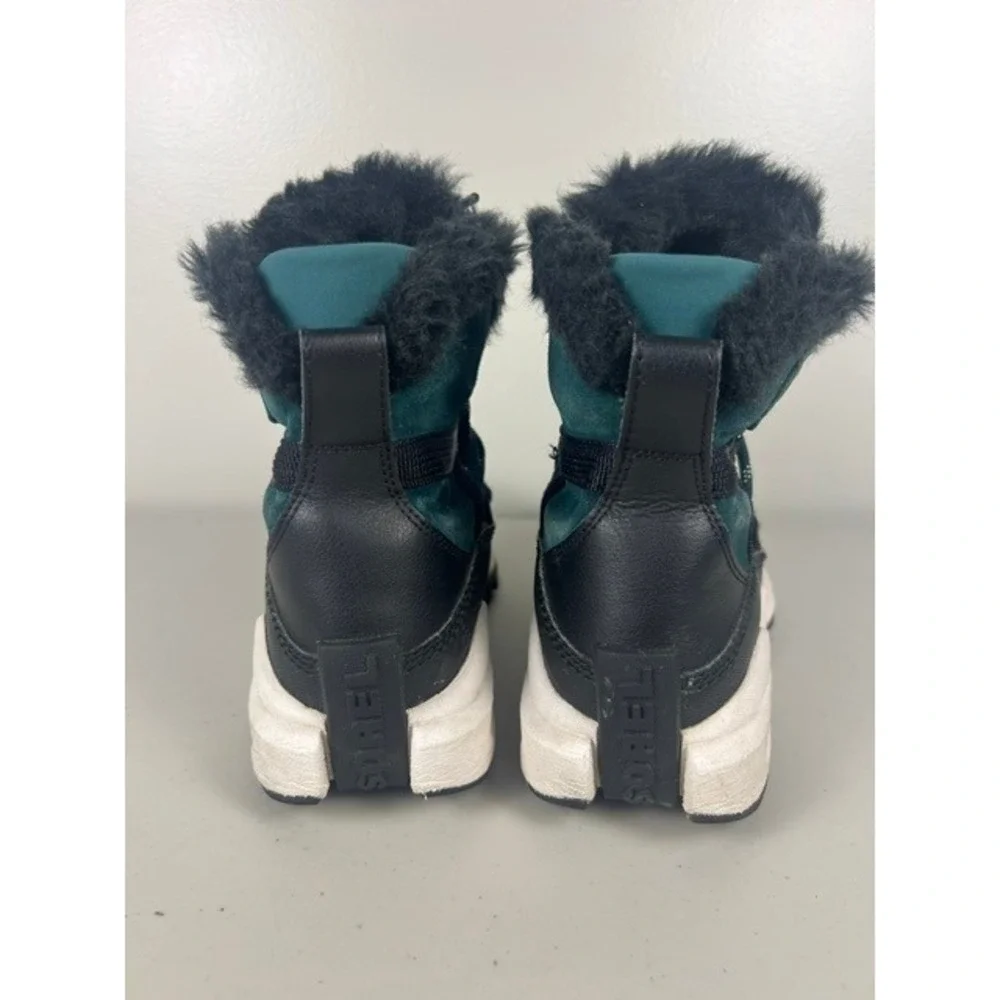 Sorel Kinetic Impact NXT Boot Dark Green Black Faux Fur Waterproof NL5050-301 9